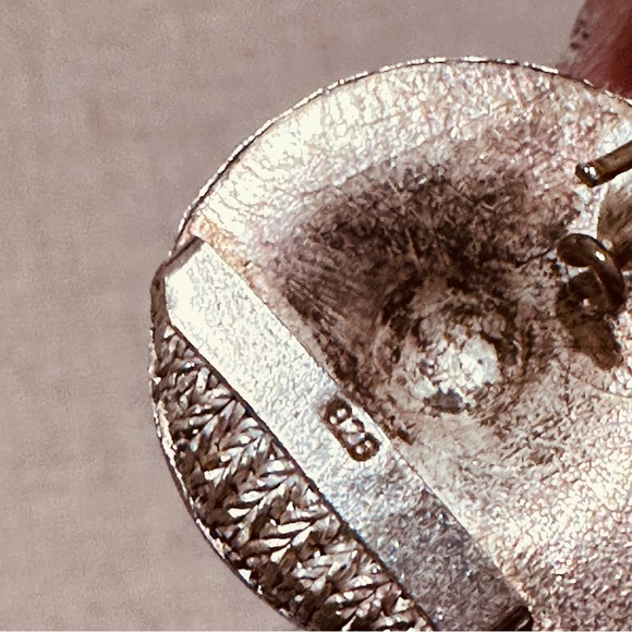 Vintage | Earrings | Turkish Silver Enamel in Blue & Green Earrings - Picture 5 of 9